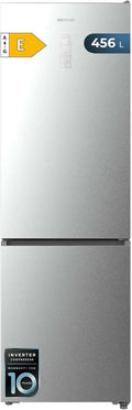 Cecotec Bolero CoolMarket Combi Réfrigérateur, 456 L, No Frost, Inverter, acier inoxydable, Hauteur 201cm et 59,5cm Largeur, 59,5 cm