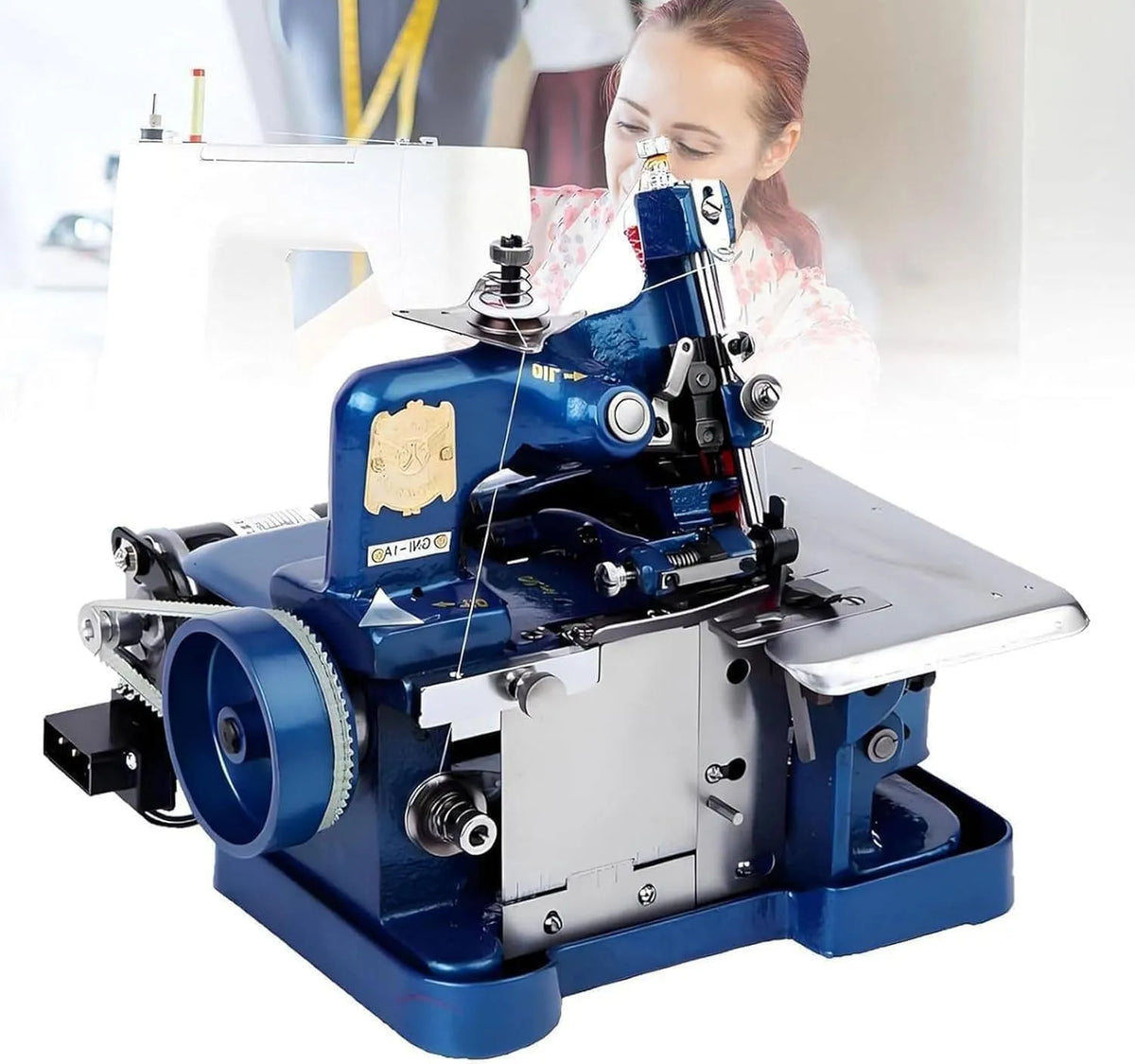 PPM 3 Machine à Coudre, Portable, machine à coudre électrique, 250 W, professionnel, bleu, Maison et Atelier