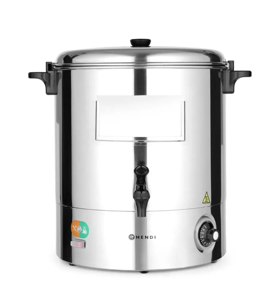Bouilloire électrique, 28 L, 2200 W, 30 à 110 °C, 230 V, HENDI 230V/2200W, acier inoxydable, Ø520x, 500mm