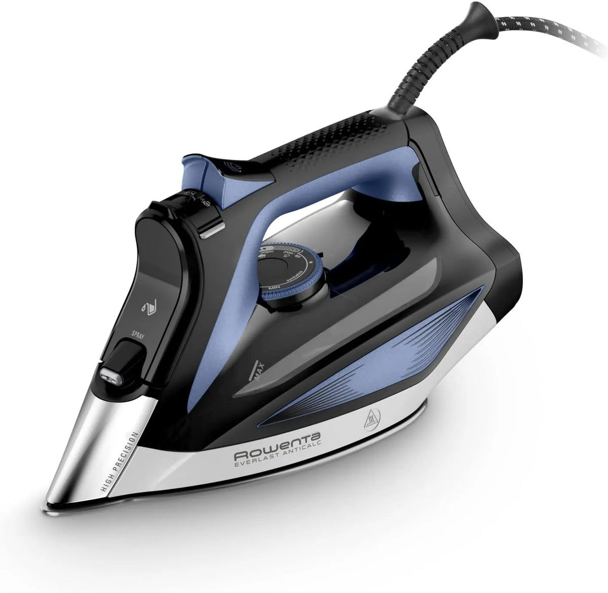 Rowenta DW7320 Houppette vapeur, Everlast Anticalc Fer à Vapeur, 2700 W, 45 g/min, 220 g/min, Sortie vapeur continue, Stop goutte à goutte