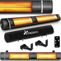 Radiateur électrique, 3000 W, TRESKO, extérieur, 3 niveaux, noir
