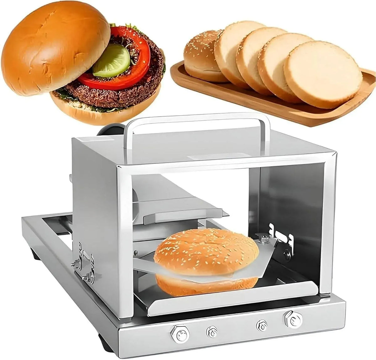 Trancheuse à bagel, les petits pains et les hamburgers, pour Coupe-bagel manuel professionnel pour trancher uniformément le pain, Outil de cuisine