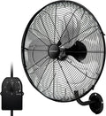 Ventilateur, 56 cm, 120 W, COSTWAY, industriel, 3 vitesses, oscillation, noir