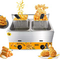 Friteuse à gaz en Acier Inoxydable, pour Idéal pour Les Cuisines Maison et commerciales, Contrôle réglable de la Puissance de feu et de la température