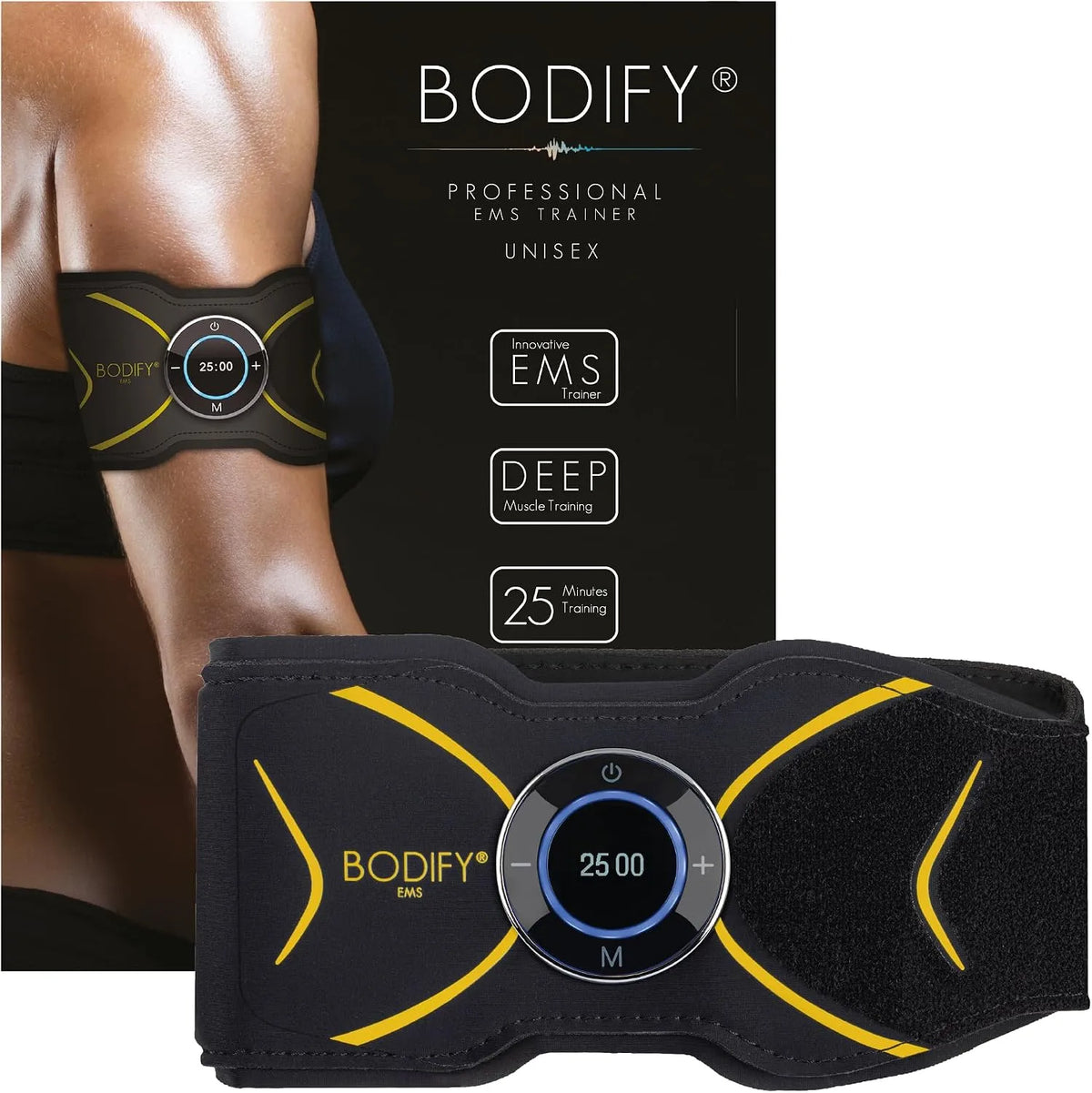2-in-1 Entraînement EMS, Bodify® EMS Arm & Leg Trainer Max, Activation ciblée des Bras et des Jambes, Activation Musculaire