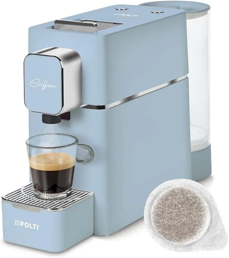 ESE 44 S15LB Machine à Caf, machine à café électrique, 0,85 L, 44 mm, grand réservoir, bleu, Polti