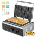 VEVOR 10PCs gaufrier électrique, Appareil, 1550 W, professionnel, revêtement antiadhésif, acier inoxydable