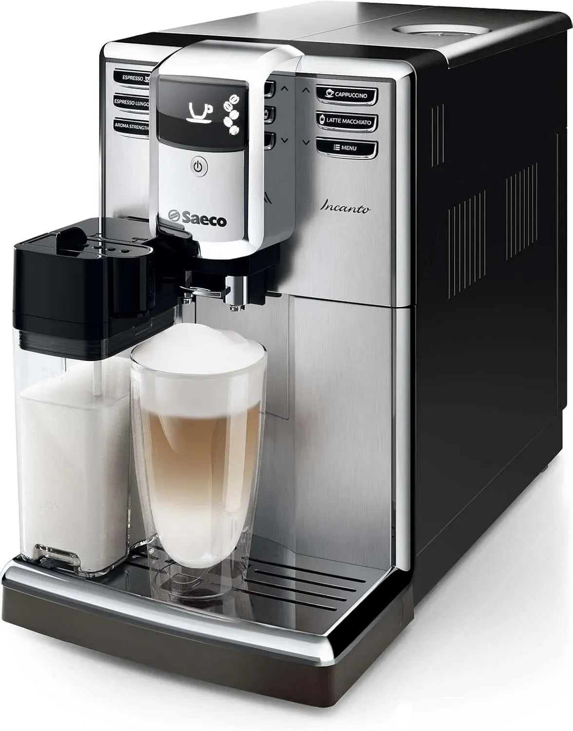 Saeco HD8917/01 Machine à café automatique, écran LCD, acier inoxydable, noir
