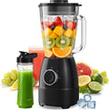 Blender, 1500 W, acier inoxydable, 1500W Smoothie 24000 tours/min, 2 Vitesse ajustable, 1,5 L