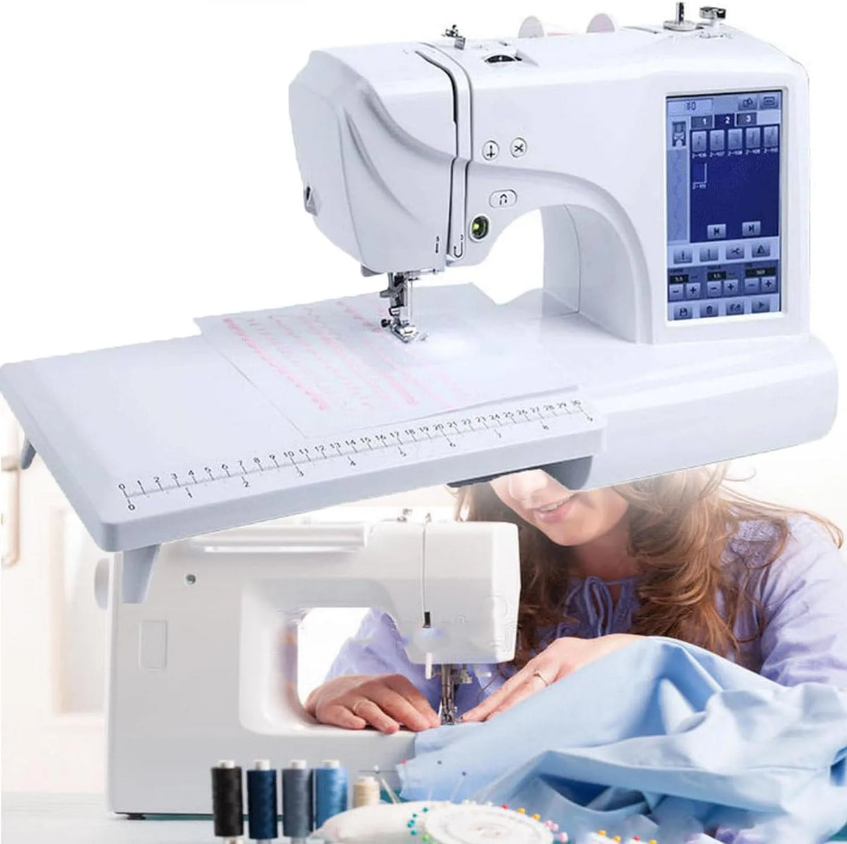 X 9 Machine à Coudre, machine à coudre électrique, tactile, écran LCD, professionnel, pour Les DéButants Professionnels et Les Amateurs de Bric