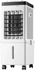 Rafraîchisseur d'air, 15 L, 40 dB, portable, roulettes de déplacement, minuteur, 3 vitesses, oscillation, silencieux, oscillation à 90°