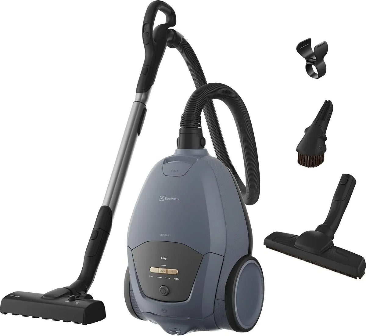 Electrolux EB71U2LDB E12 Aspirateur, 3,5 L, 59 dB, hygiène, silencieux, bleu, Série 700 avec sac, Filtre Hygiène Lavable, Rayon d'Action 12 m