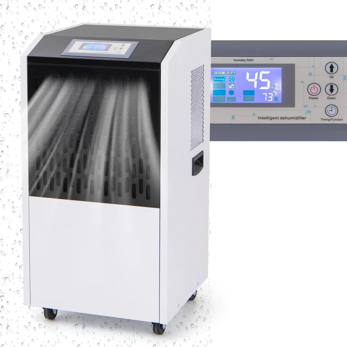 Déshumidificateur RELAX4LIFE 118L/J, industriel, professionnel, blanc