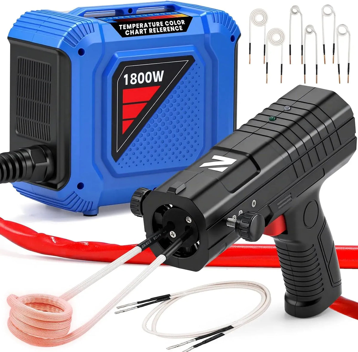 Radiateur électrique, 1800 W, 220 V, NEWTRY, appareil de chauffage, Kit chauffage induction 1800W 8 bobines dévisseur boulons auto