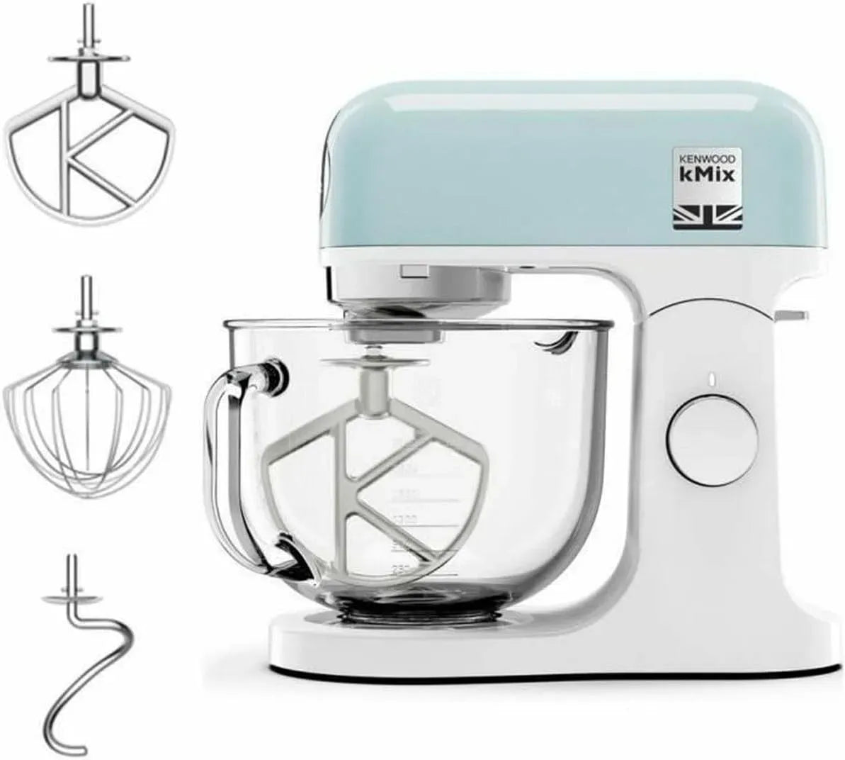 Kenwood KMX745APB Accessoire pour appareil, 5 L, pâtisserie, acier inoxydable, kMix Robot pâtissier avec bol en verre 5L