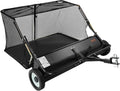 VEVOR Ramasseur, machine de balayage des sols, balayeuse de sol, 122 cm, 566 L, pour Balayer Débris Secs Mauvaises Herbes de Jardin