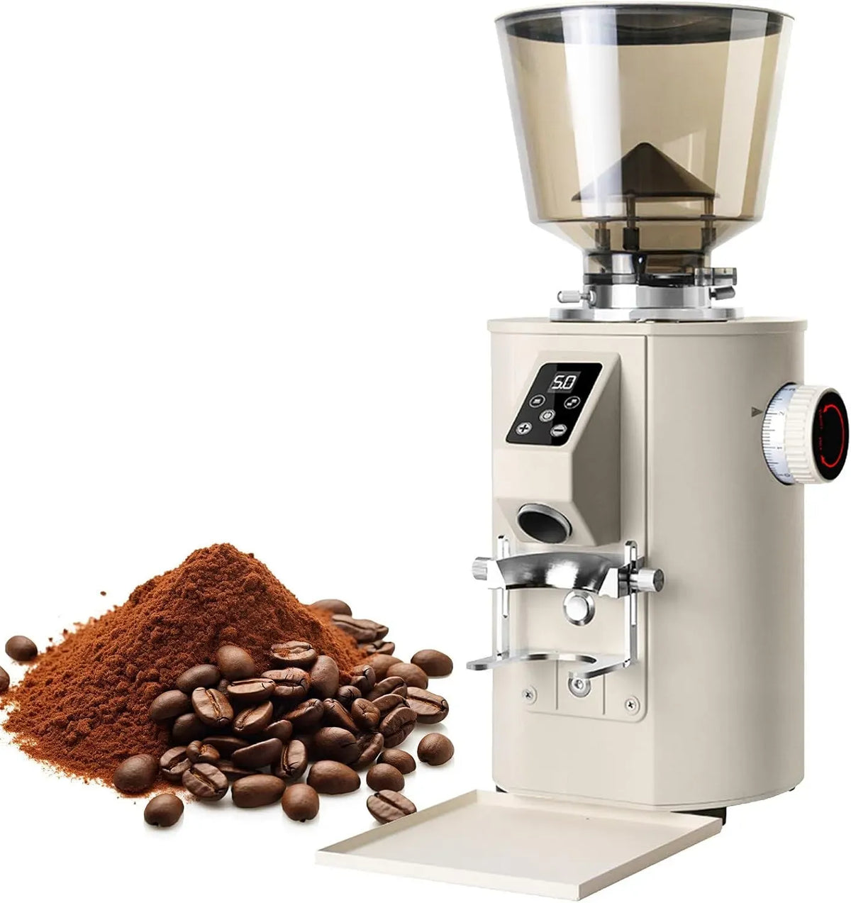 Moulin, broyeur à grains de café, 64 mm, professionnel, restaurant, blanc, pour Infusion à Froid et Expresso