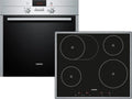 Siemens EQ242E200 Cuisinière avec four, encastrable, acier inoxydable, A -20%, 3 extracteurs télescopiques, plaque de cuisson: induction