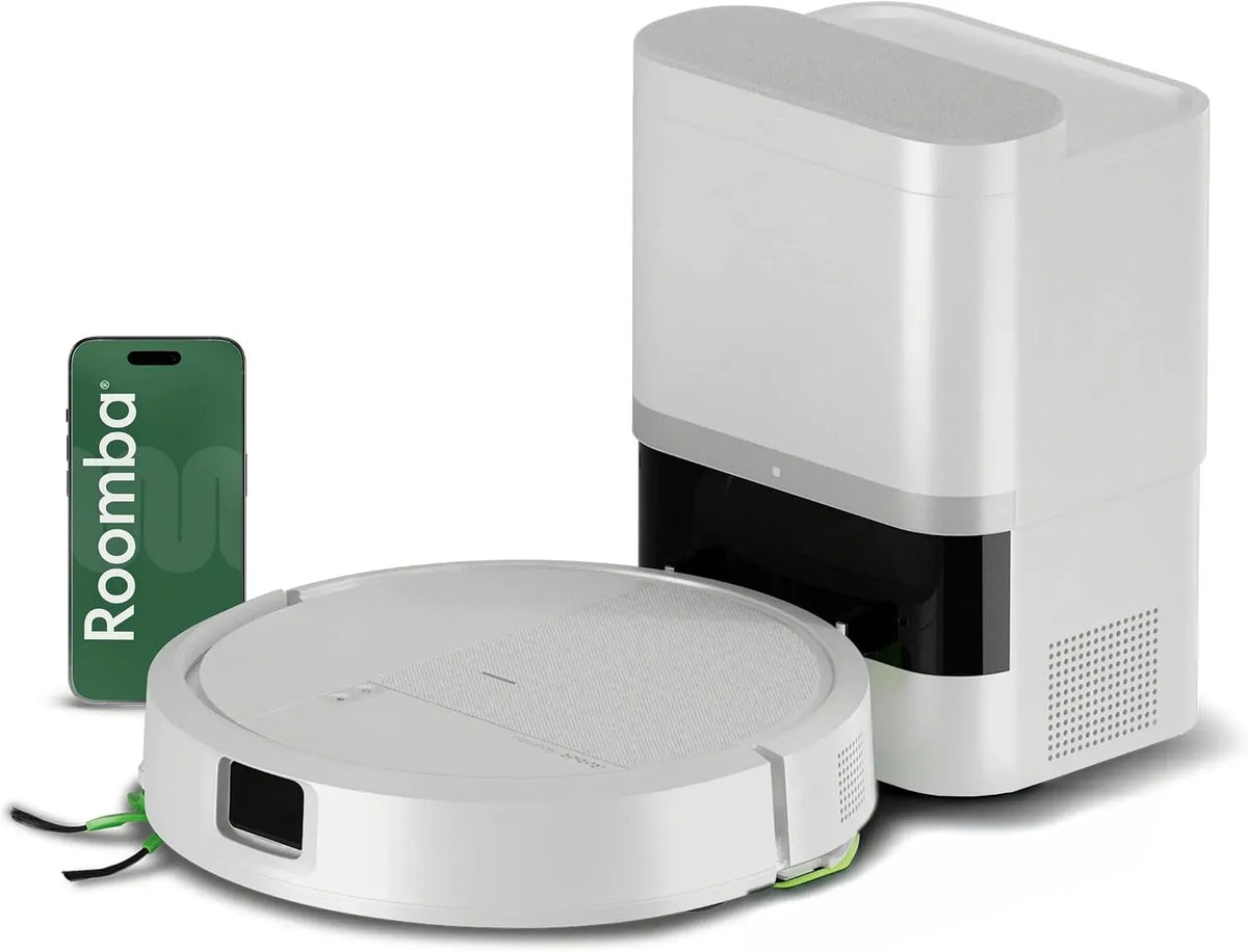 Robot aspirateur 2en1, blanc, iRobot Roomba 115 Combo+Base AutoEmpty, Puissance d'Aspiration 15KPa