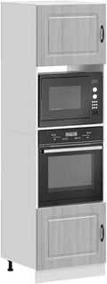 Micro-ondes, 60 x 57 x 207 cm, encastrable, four micro-ondes, gris