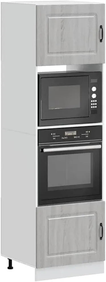 Micro-ondes, 60 x 57 x 207 cm, encastrable, four micro-ondes, gris