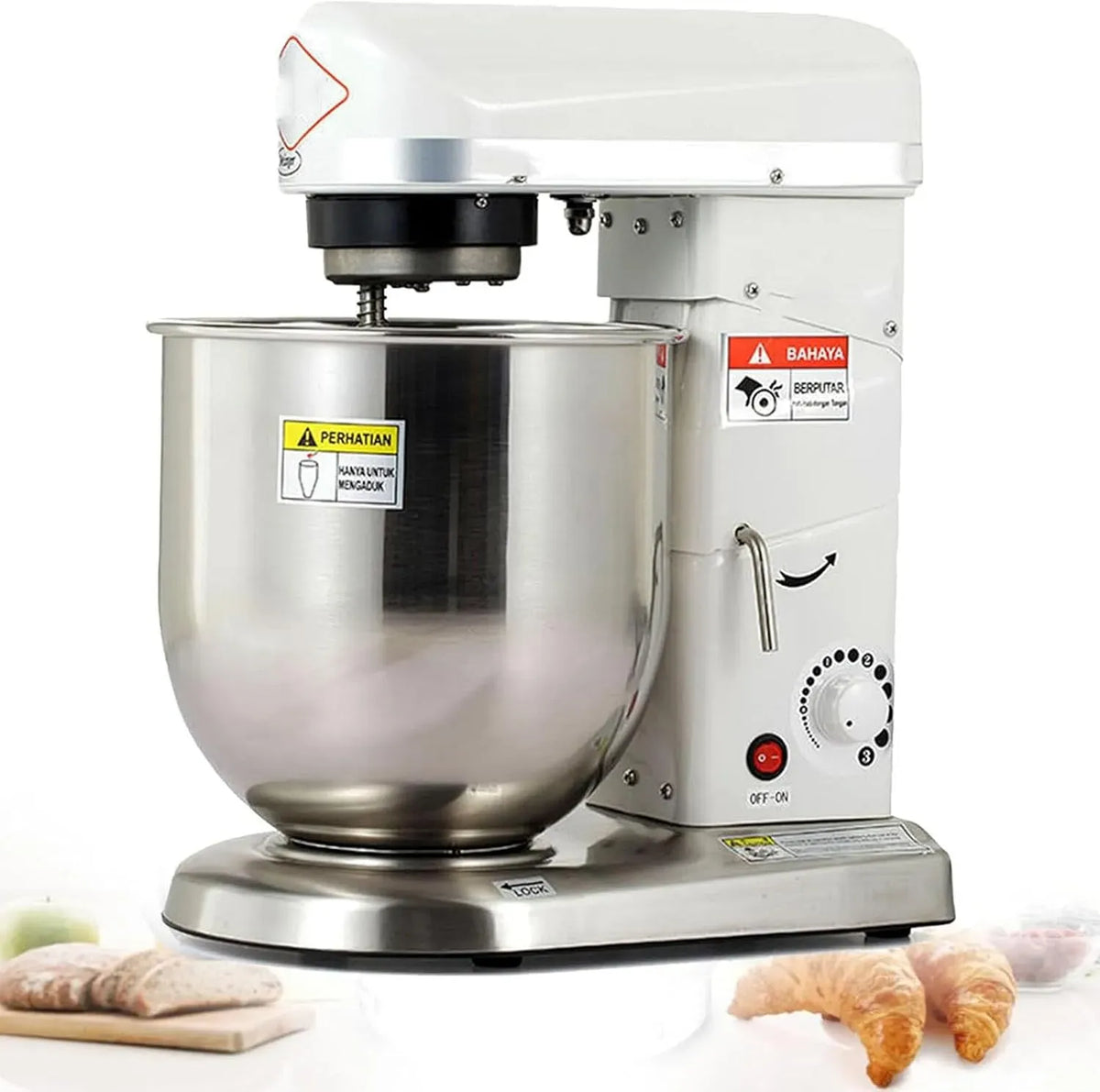 Robot, 5 L, 7 L, 3 vitesses, professionnel, blanc