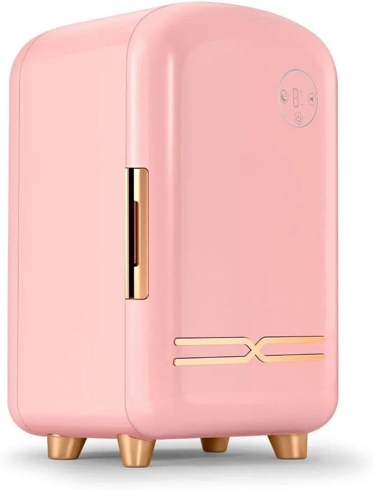 Réfrigérateur, 12 L, portable, amovible, appareil frigorifique électrique, Réfrigérateur Rose Moderne pour Soins de la Peau