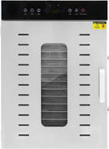 Ventilateur, 1350 W, 30 à 90 °C, minuteur, acier inoxydable, Déshydrateur alimentaire 16 plateaux, inox 304, Minuterie 0,5 à 24 h